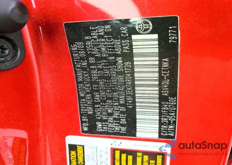 2010 Toyota Camry Base z USA, uszkodzony, nr VIN 4T4BF3EK7AR041739